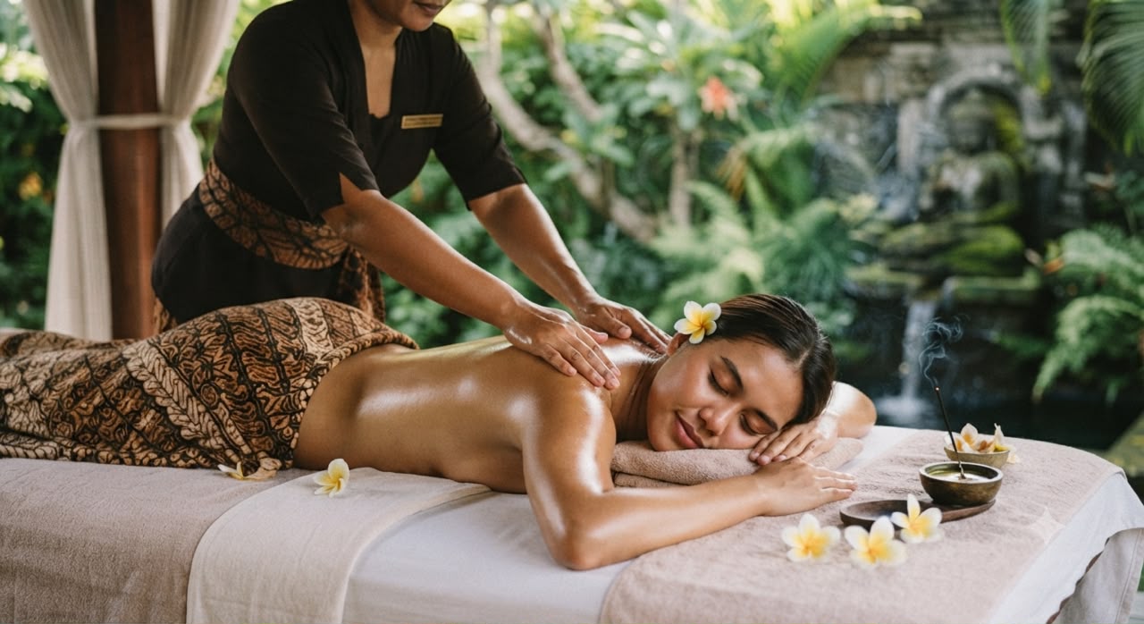 Sraya Bali private massage in a tropical setting